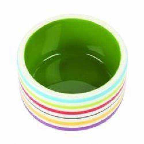 Rainbow Ceramic Bowl - Happy Pet