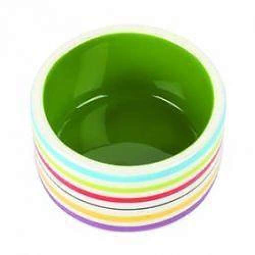 Rainbow Ceramic Bowl -Happy Pet