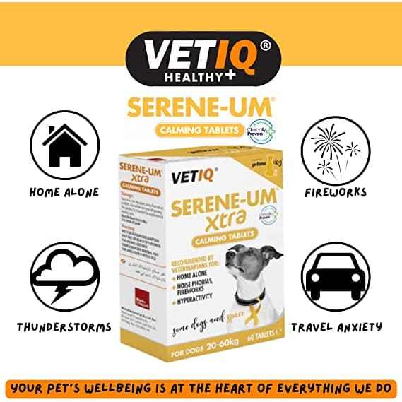 Serene - Um Extra Calming Tablets For Dogs - 60 tablets - VETIQ750826005429