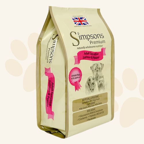 Simpsons Premium Adult Sensitive Salmon & Potato Dry Dog Food -Simpsons5060318130153
