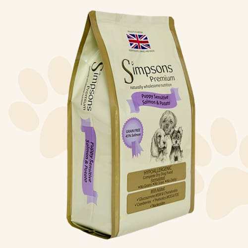 Simpsons Premium Puppy Sensitive Salmon & Potato Dry Dog Food - Simpsons5060318130115