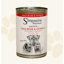 Simpsons Premium Wild Boar & Ostrich Casserole with Organic Vegetables Wet Dog Food - Simpsons5060318130610