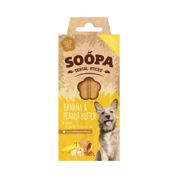 Soopa Banana and Peanut Dental Sticks -Soopa5060289920586
