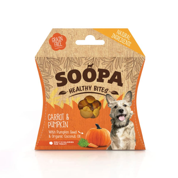 Soopa Carrot & Pumpkin Healthy Dog Bites Treats -Soopa5060289920067