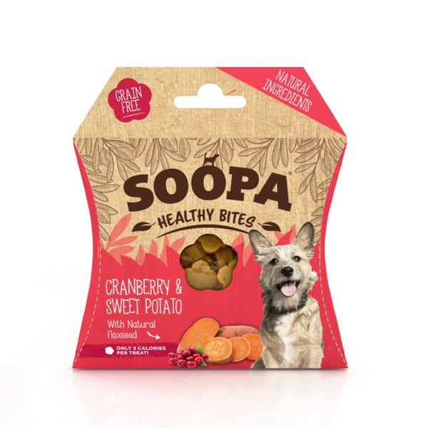 Soopa Cranberry & Sweet Potato Healthy Dog Bites -Soopa5060289920081