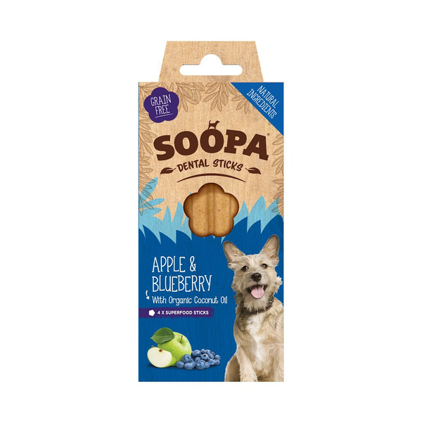 Soopa Dental Sticks Apple and Blueberry -Soopa5060289921125