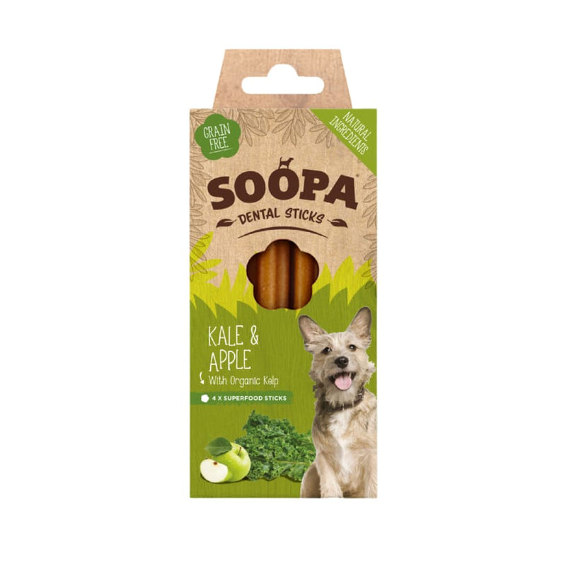 Soopa Kale & Apple Dog Dental Sticks -Soopa5060289920043
