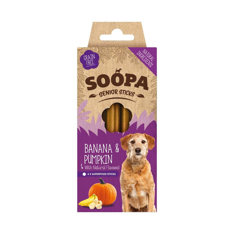 Soopa Senior Banana and Pumpkin Dental Sticks -Soopa5060289921033