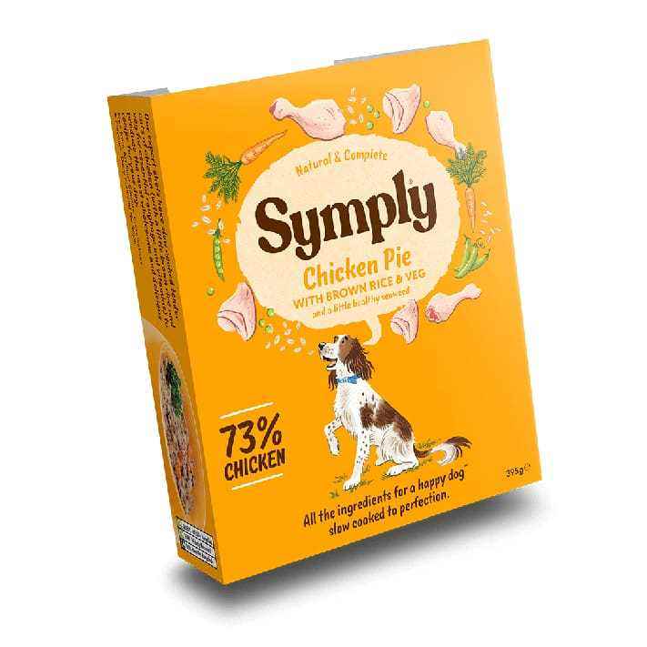 Symply Chicken Pie Wet Food Dog Food Trays 7 x 395g - Symply5029040004729