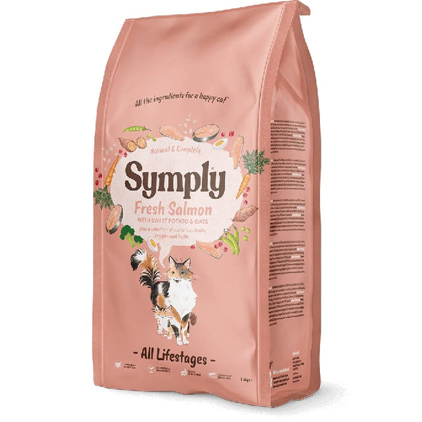 Symply Fresh Salmon - for All Lifestages Cat Dry Food -Symply5029040050665