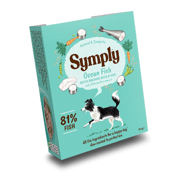 Symply Ocean Fish 395g Wet Dog Food Trays -Symply5029040004781-7