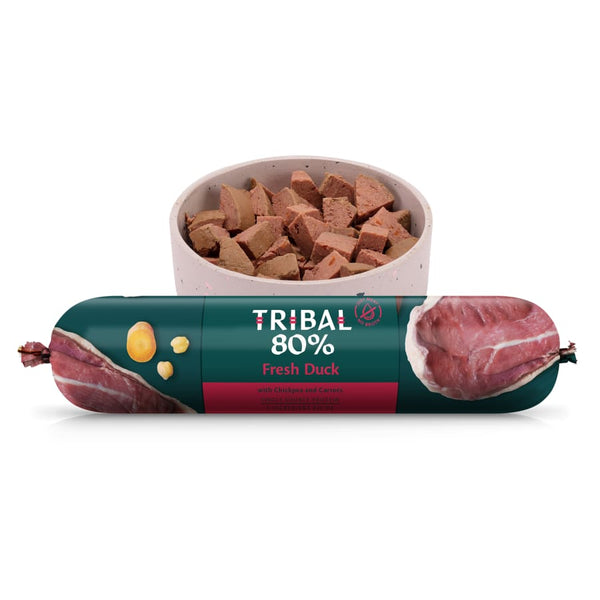 Tribal 80% Fresh Duck Gourmet Sausage Dog Food -Tribal5060372412006