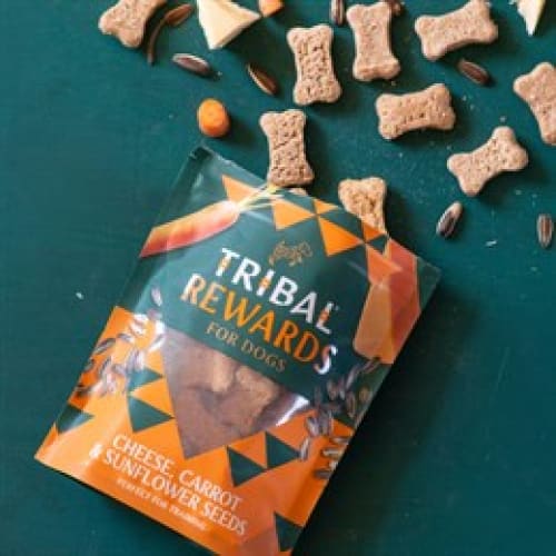 Tribal Cheese, Carrot & Sunflower Seed Dog Biscuits. 125g -Tribal5060372412011