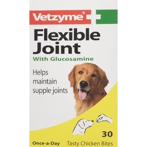 Vetzyme Flexible Joint Chicken Tablets for Dogs 30 Pack -Vetzyme5026234058520