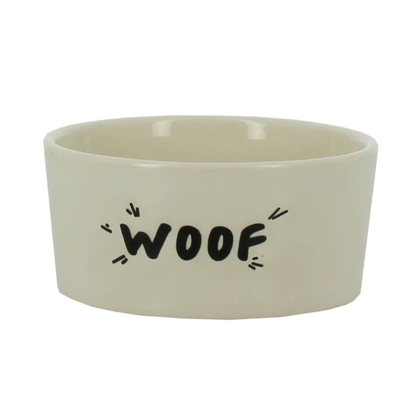 'Woof' Design Stoneware Dog Bowl -Best In Show
