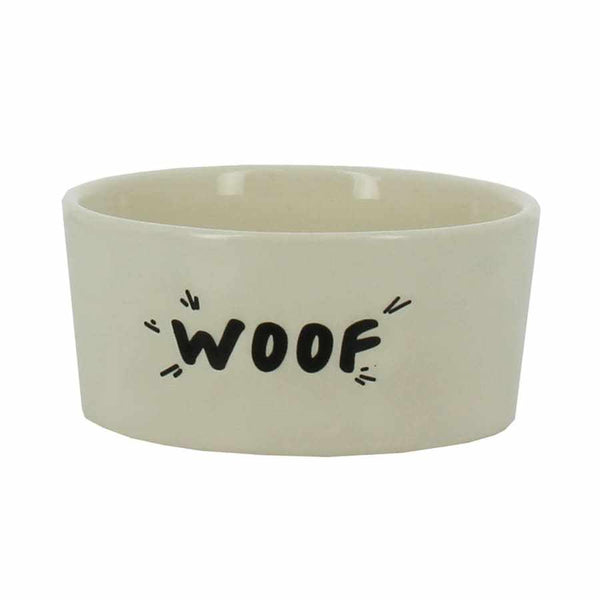 'Woof' Design Stoneware Dog Bowl - Best In Show